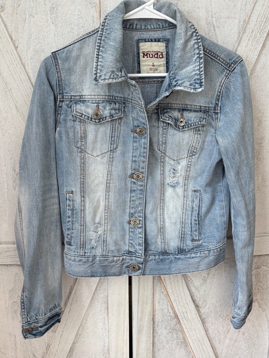 Mudd Jackets & Blazers - Mudd Distressed Denim Jacket Women’s Medium Blue Jean Jacket